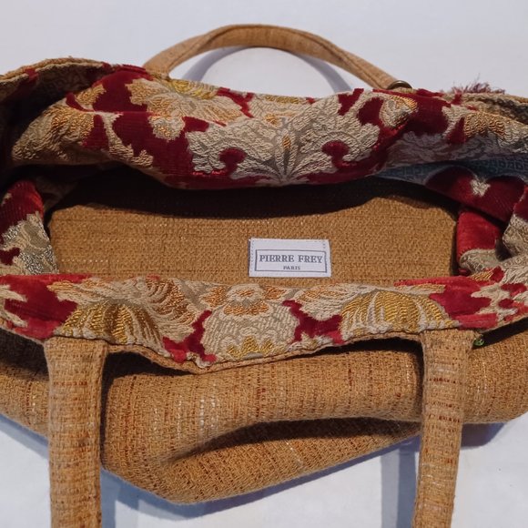 Small tote bag et mini bag Pierre Frey vintage - Velvet Brocade - Picture 11 of 15